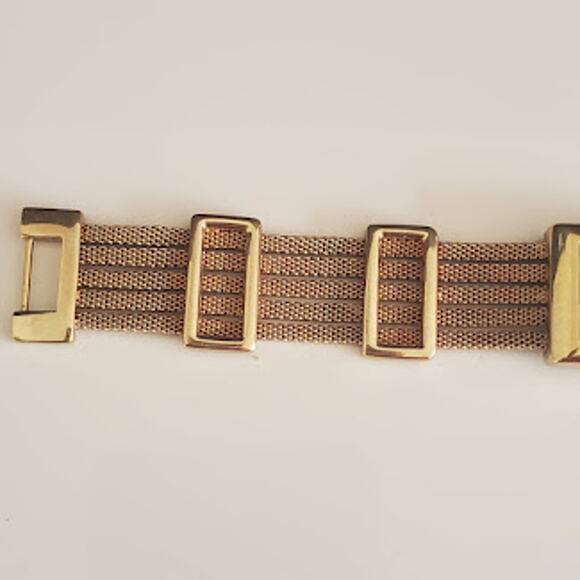 Anne Klein Gold Tone Ladies Watch with Diamond Accent and Mesh Band Running - Picture 3 of 9